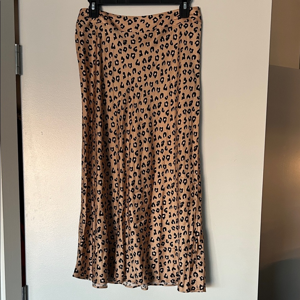 Sezane Leopard Print Sandy Skirt, NWT, Sz 8 / 40